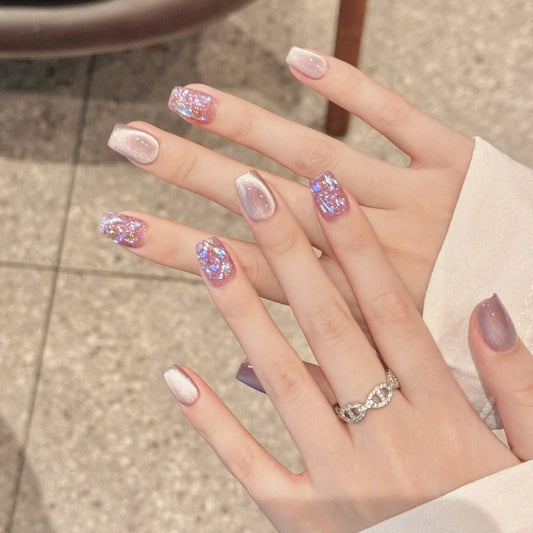 Elegant Floral Nail Art Design - Short Nail Trends 3D Flower Nail Stickers for Women - DIY Manicure Set（复制） strobelitenails